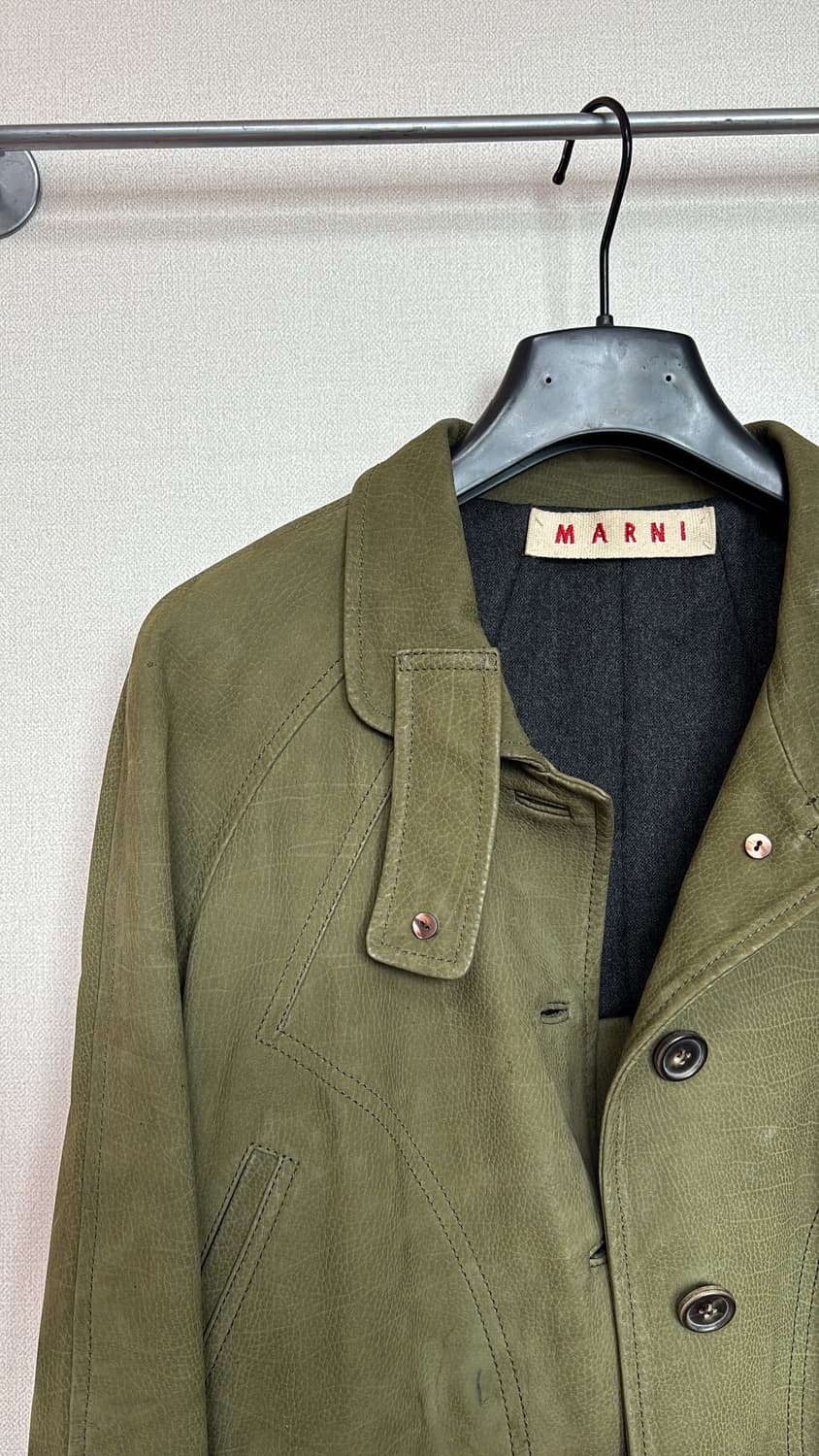 Calfskin High Neck Jacket 상품이미지5