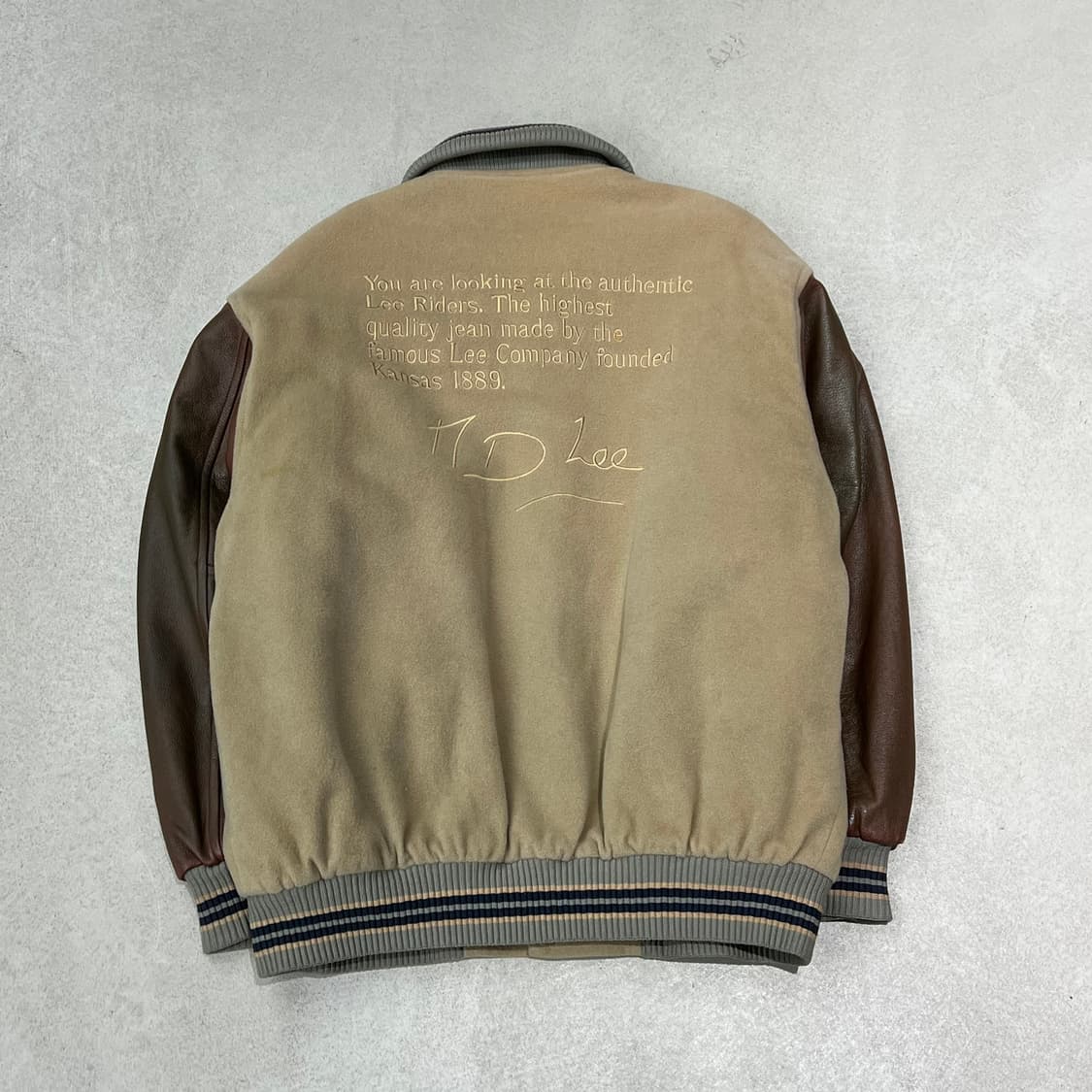 리 레더소매 바시티자켓 s09930 상품이미지2