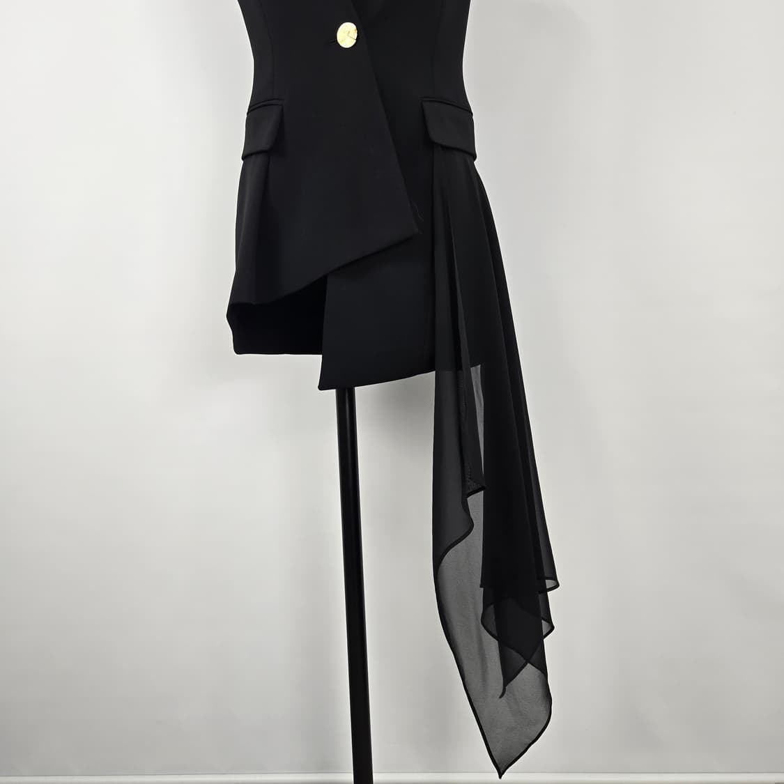 0823.제시 뉴욕  쉬폰 블랙  민소매 베스트 조끼44 상품이미지3