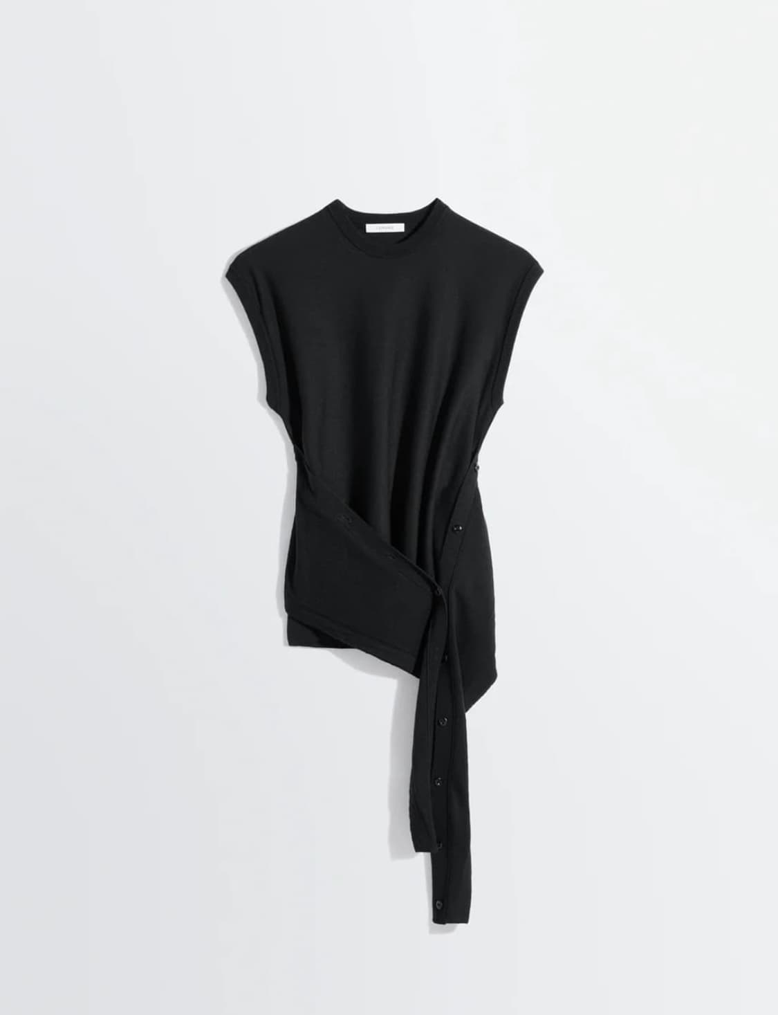 (XS,S,M) 르메르 슬리브리스 버튼 탑 블랙 26SS 상품이미지5