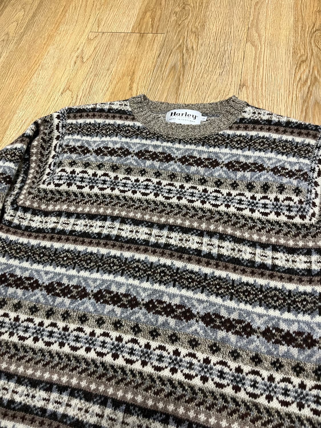 할리오브스코틀랜드 페어아일 니트 머쉬룸 상품이미지3