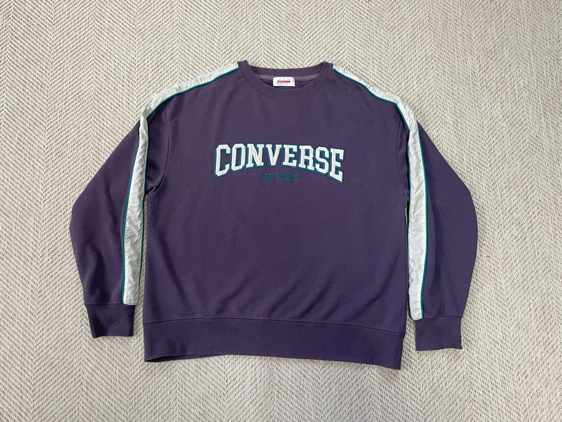 컨버스 퍼플 사이드 나일론 맨투맨  J03489 상품이미지1