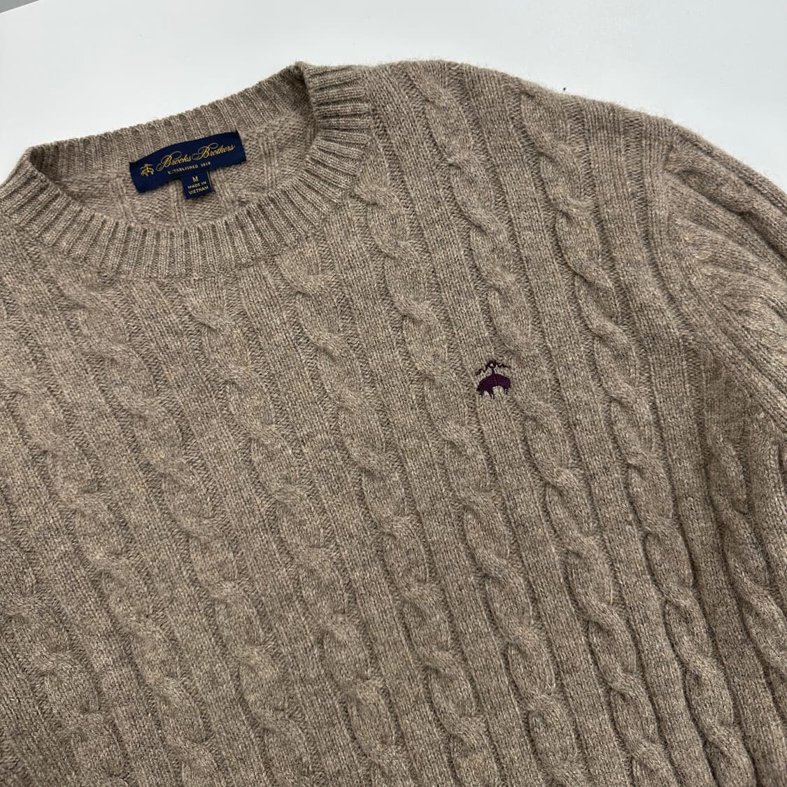 브룩스 브라더스 케이블 울 니트 스웨터 상품이미지2