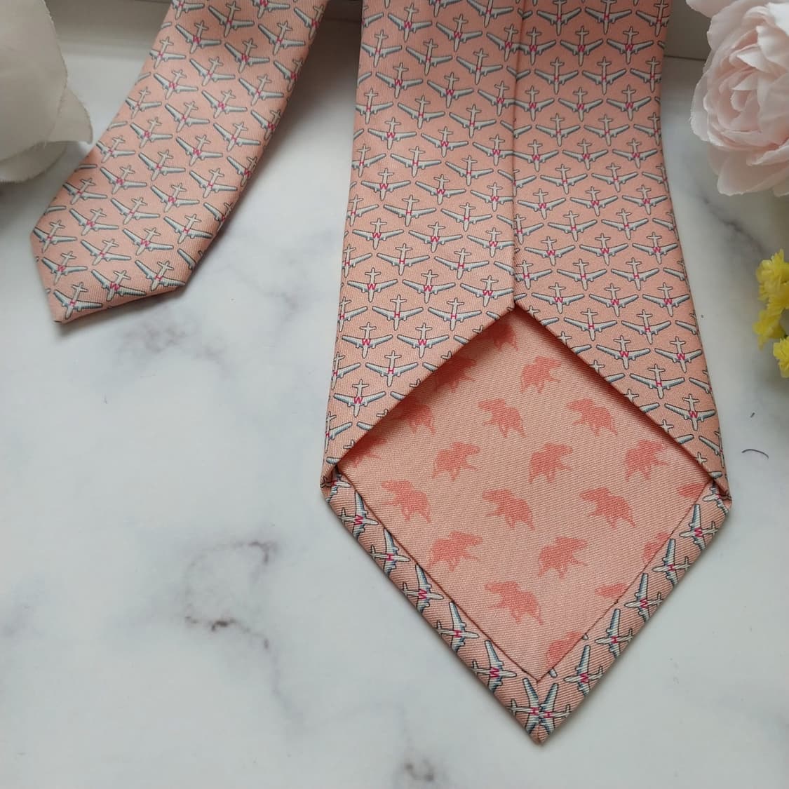 헌팅월드 실크 피치 비행기 모티브 넥타이 8.7cm A+등급 K1258
 상품이미지6