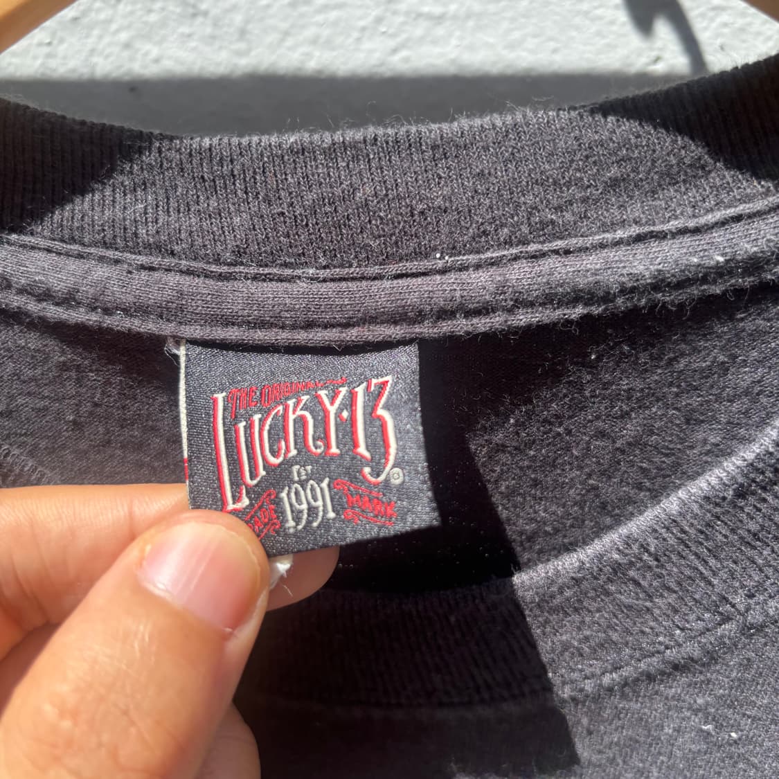 [Lucky-13] 핀업걸 스컬 타투 그래픽 티셔츠 상품이미지3