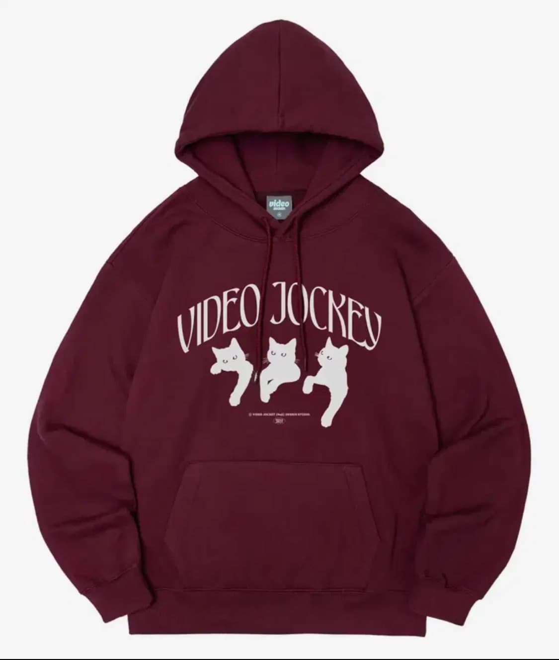 비디오자키 후드티[버건디 L] 상품이미지1