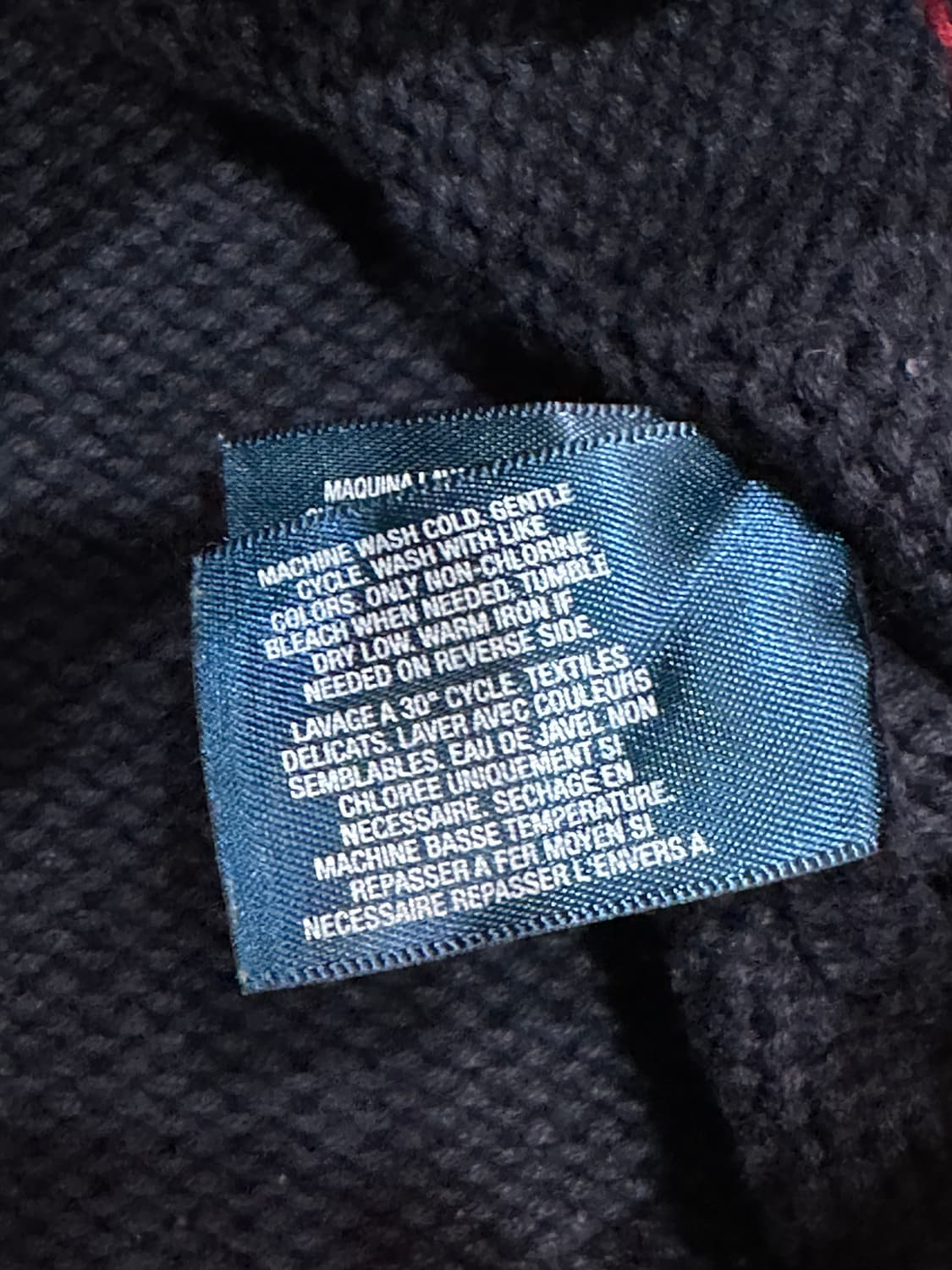 폴로 성조기 니트 네이비 상품이미지5