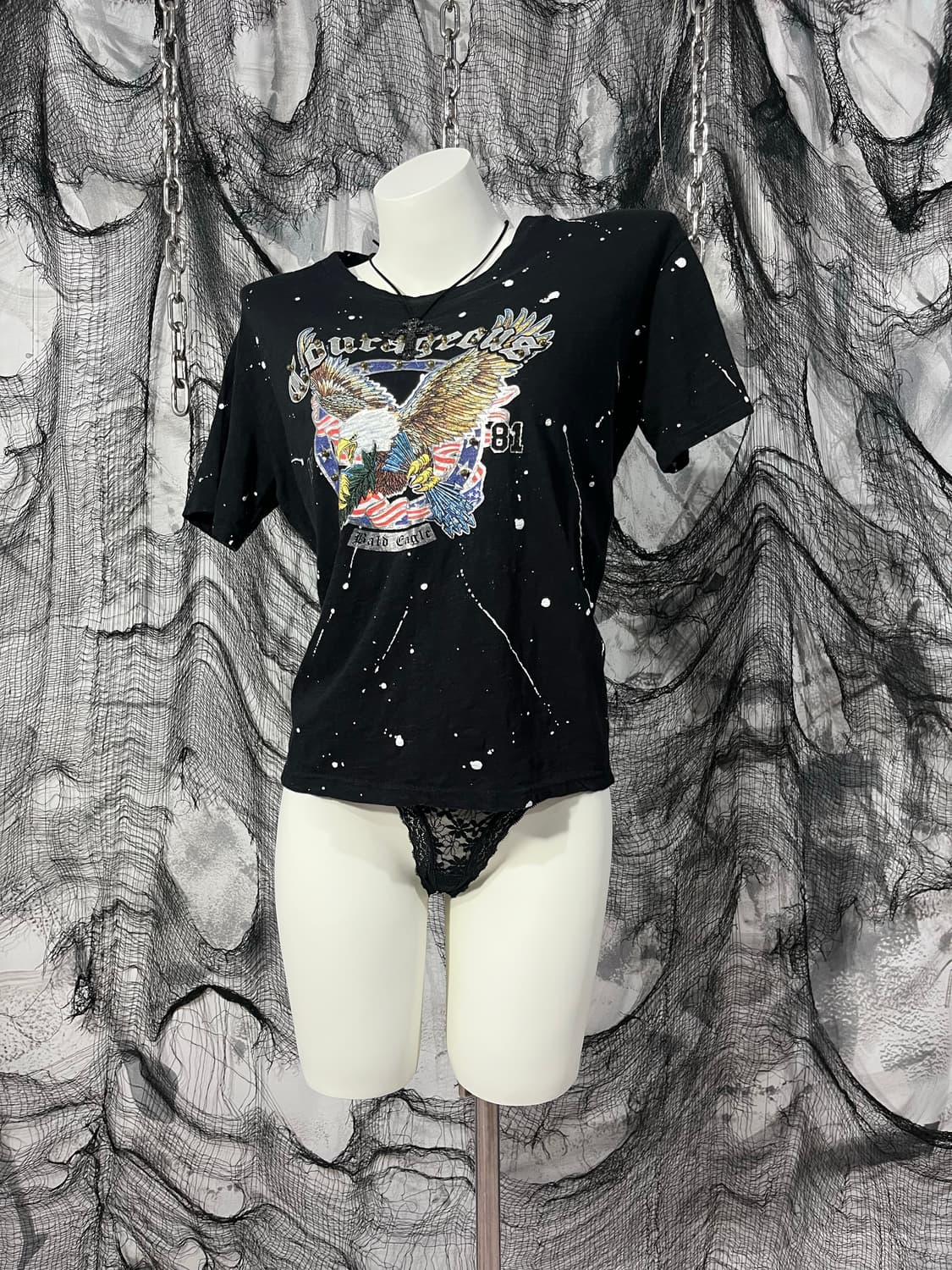 Rock eagle stud printing top 상품이미지2