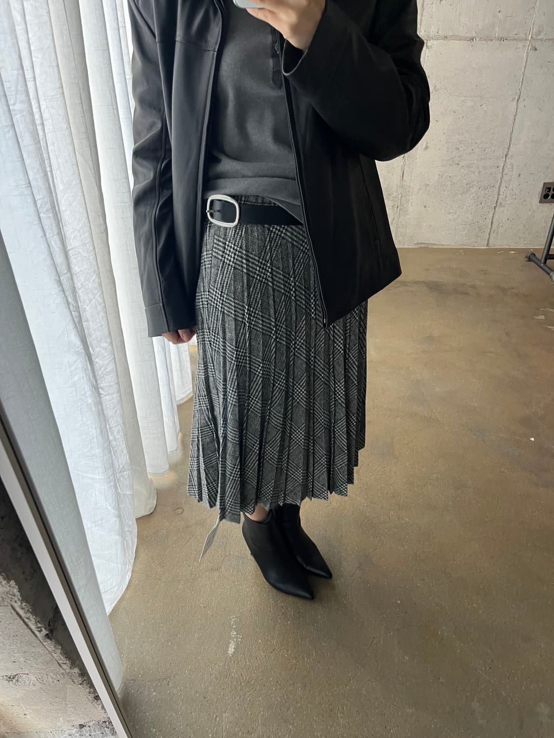 하운드투스 울 플리츠 스커트 상품이미지3