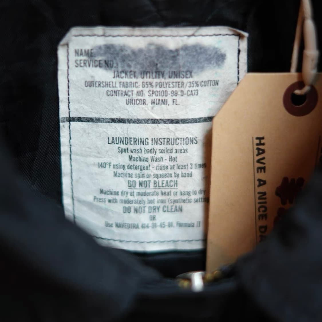 Vintage 90s US Navy 미 해군 유틸리티 커뮤터 자켓 상품이미지4