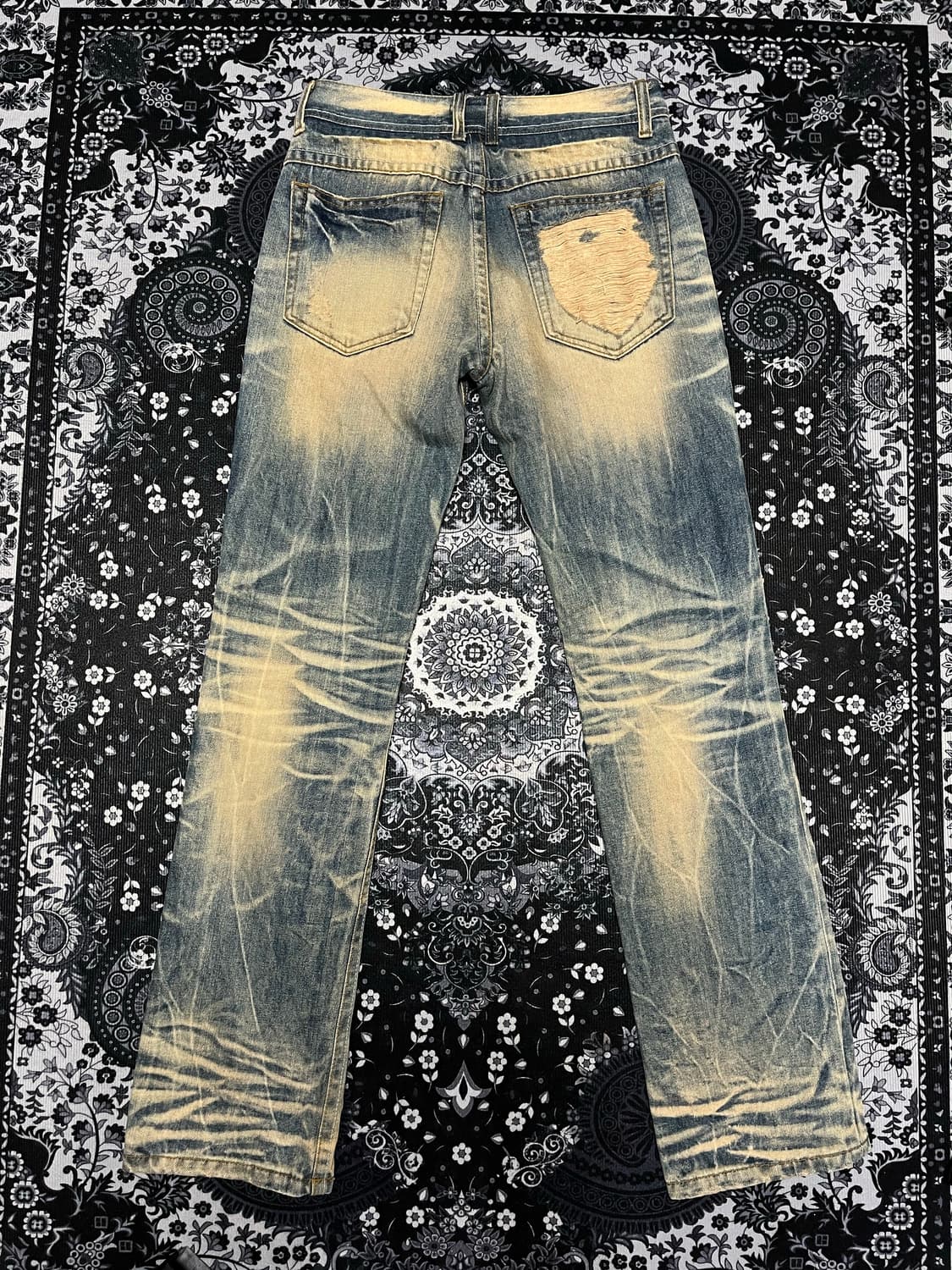 빈티지 샌드워싱 디스트로이드 데님팬츠 30 상품이미지2