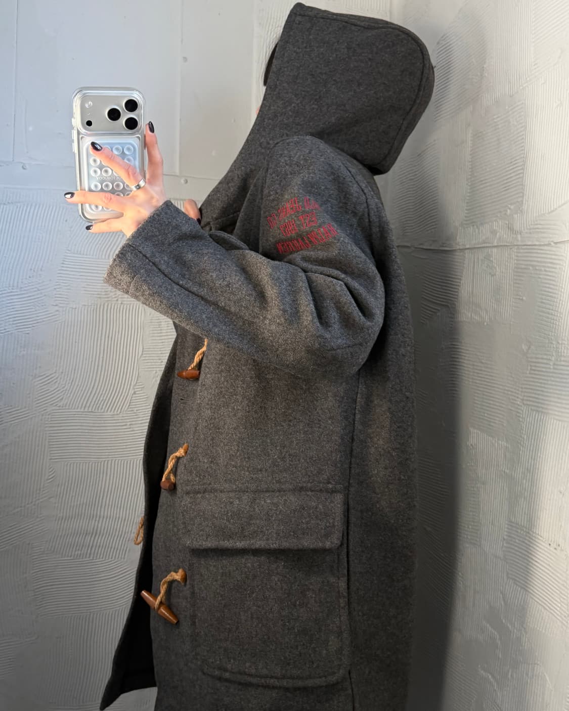 Polo Jeans 폴로진스 그레이 컬러 울 혼방 더플 코트 상품이미지3