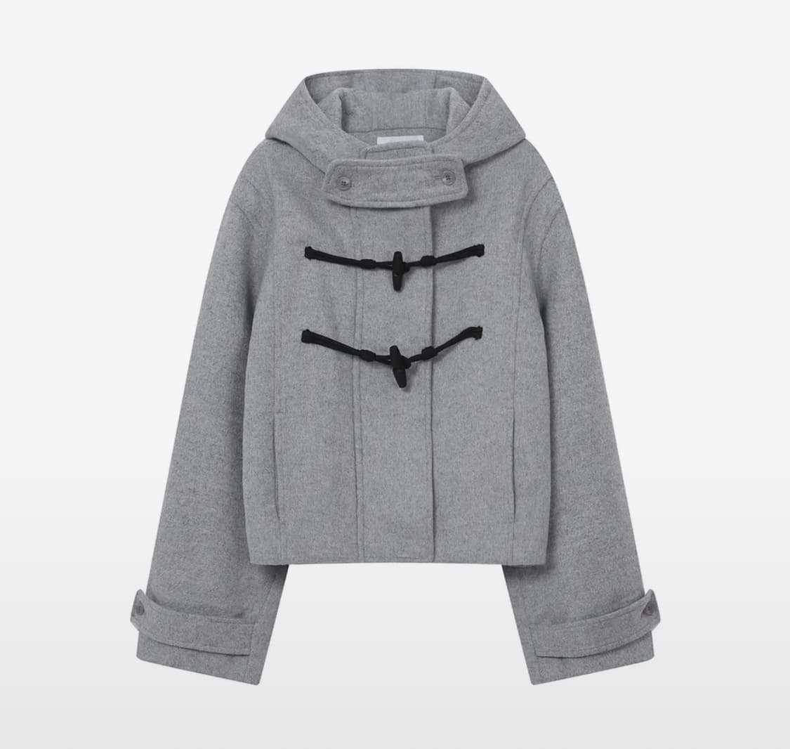 미세키서울 더플 후디 숏코트 그레이 상품이미지1