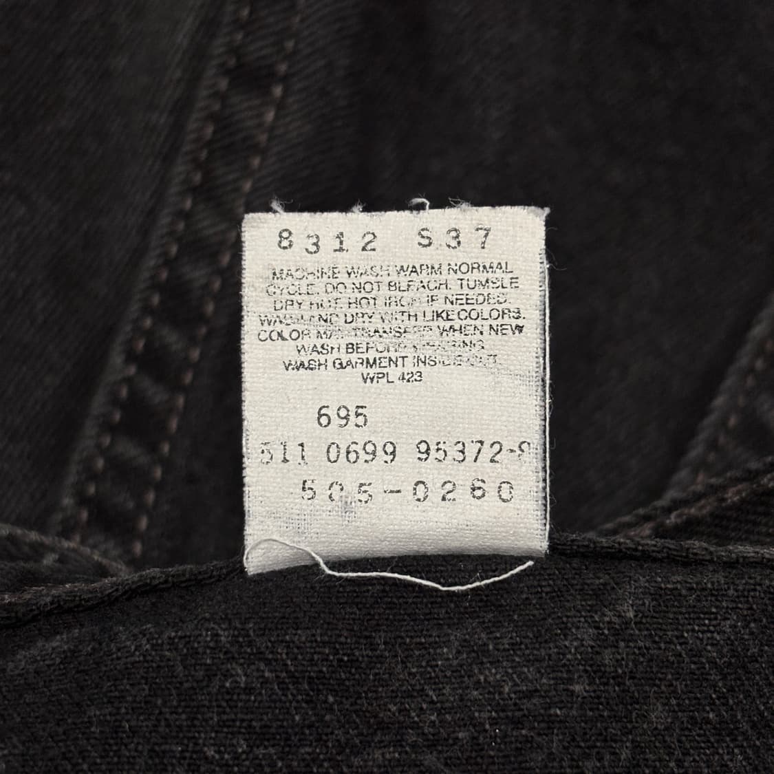 90s 빈티지 리바이스 505 블랙 허리46cm 상품이미지8