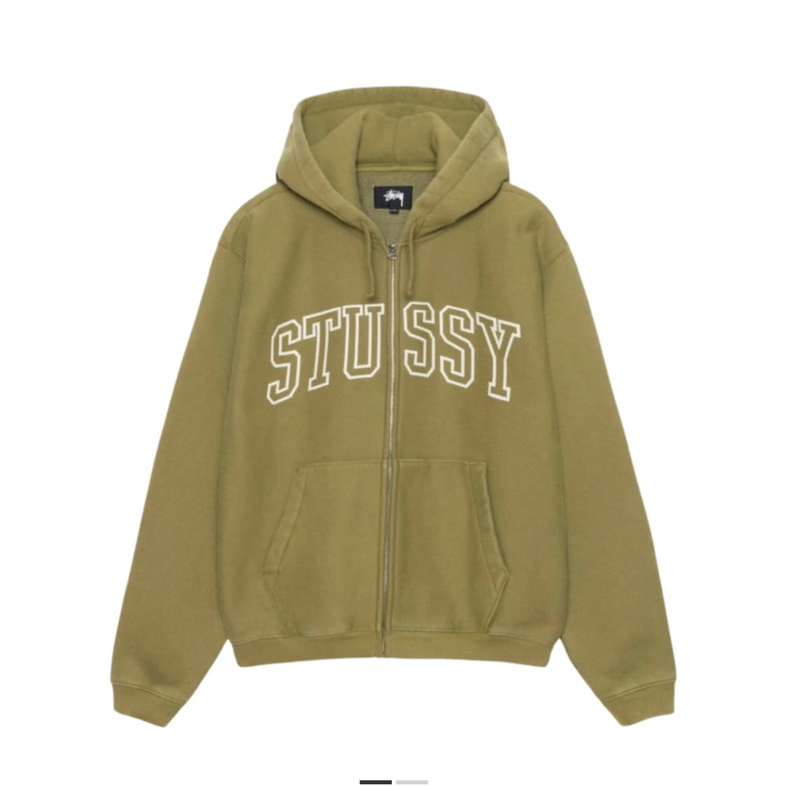 스투시 아웃라인 집 후드 올리브 상품이미지1