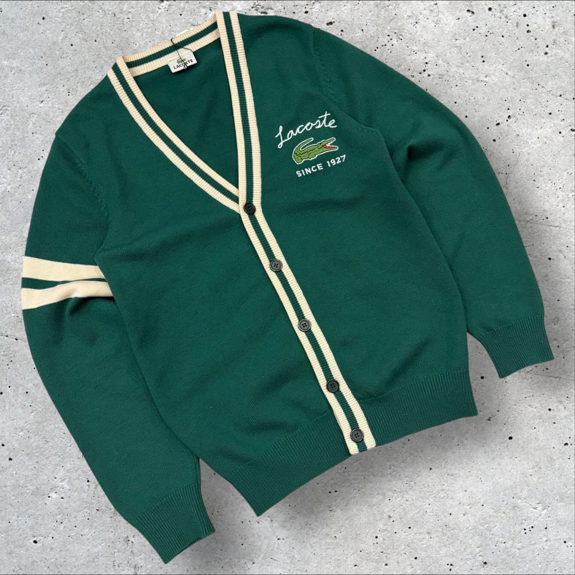 [95] 라코스테 그린 울 니트 가디건 C261 상품이미지1
