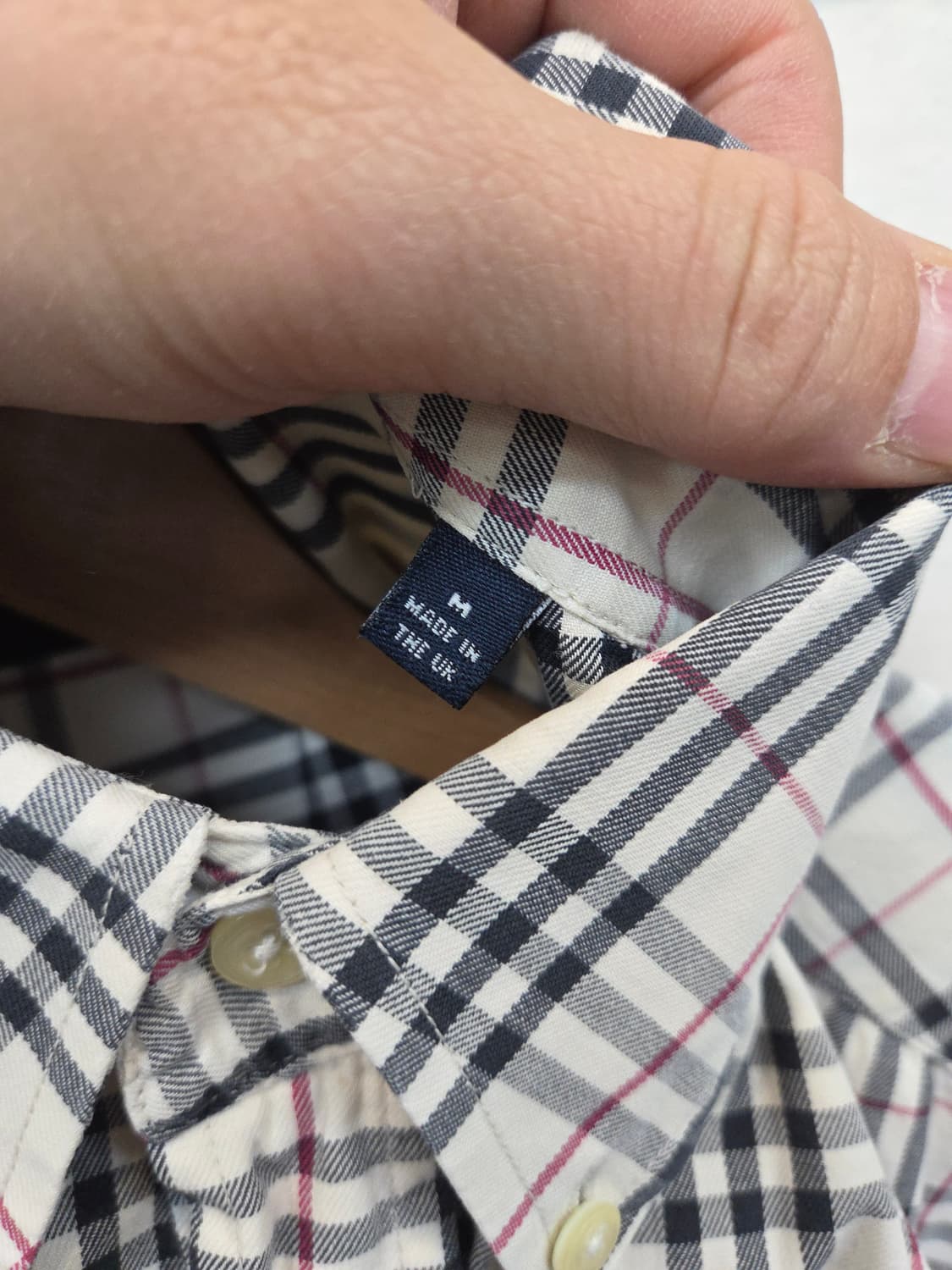 버버리 체크셔츠 긴팔 m 오버핏 상품이미지4