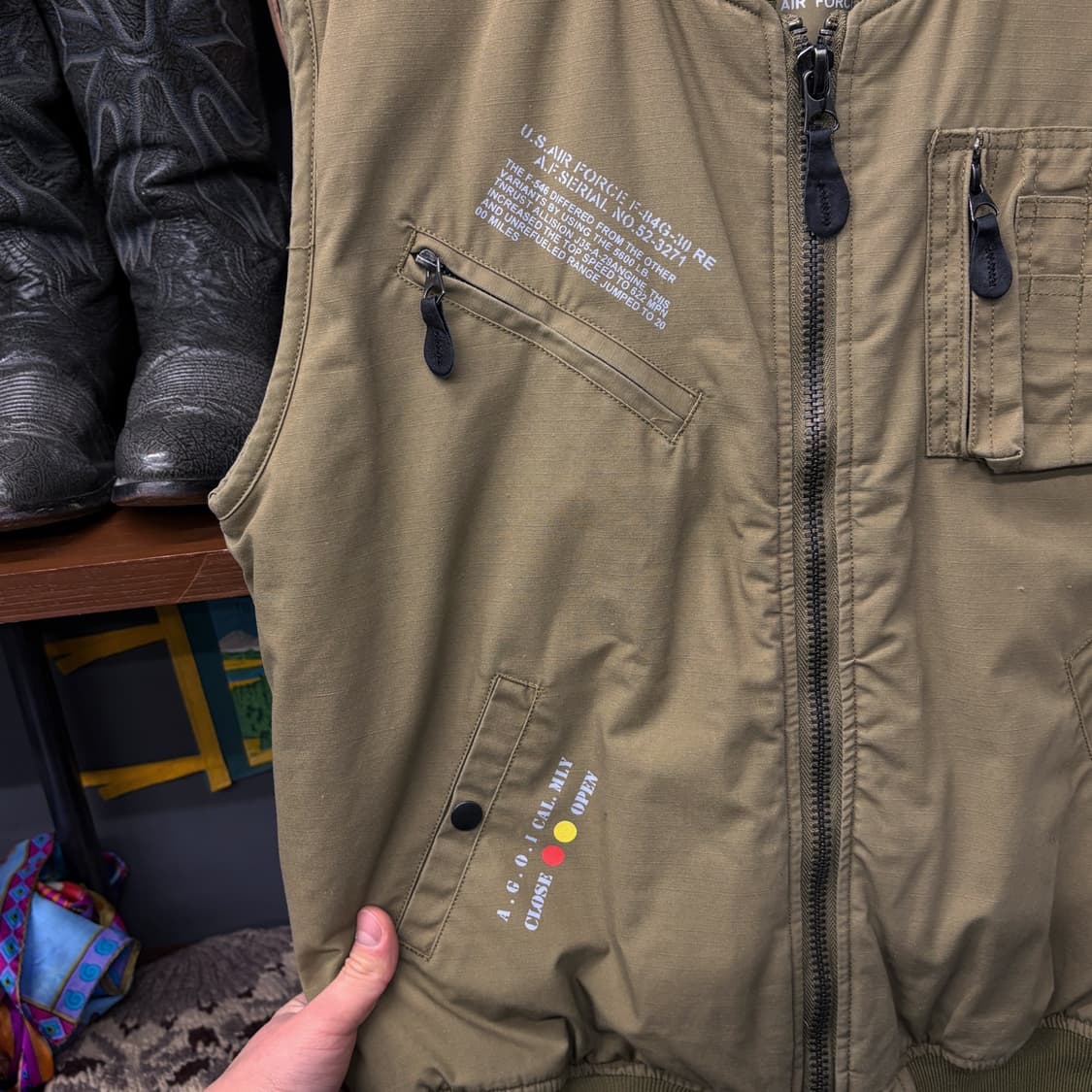 밀리터리 U.S 에어포스 MA-1 유틸리티 패디드 베스트 N338 상품이미지4