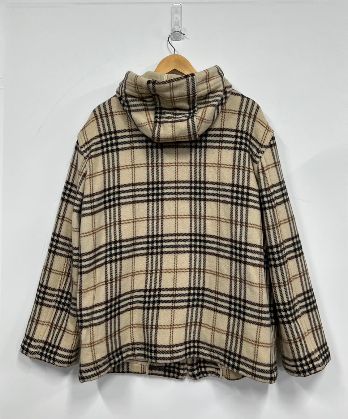 빈폴 빈티지 체크 기모 모직 후드집업 상품이미지6