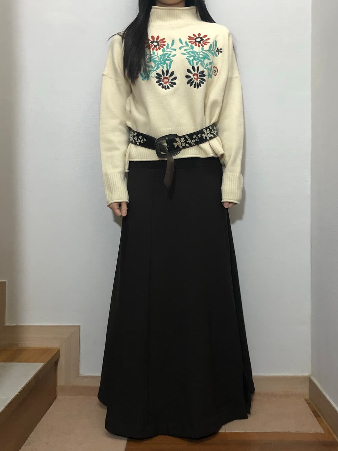 빈티지 아이보리 히피 니트 상품이미지5