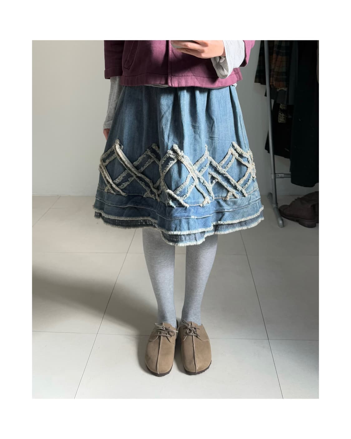 To be chic 스팽글 미디 스커트 상품이미지2