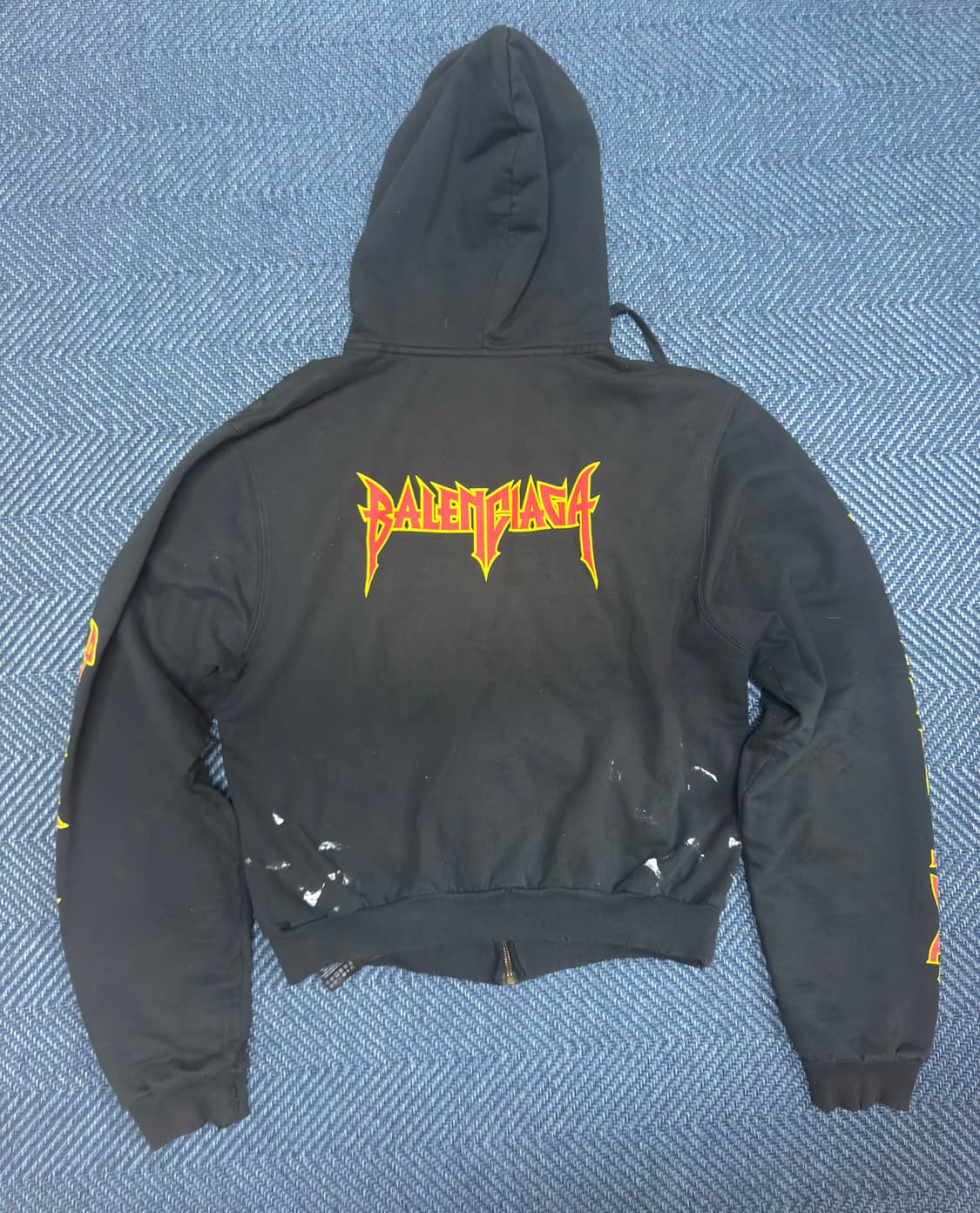 발렌시아가 메탈로고 후드집업 스몰핏 상품이미지2