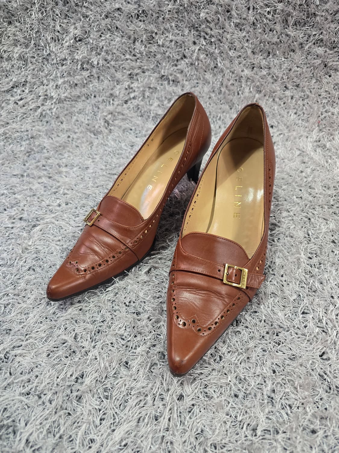 셀린느 빈티지 브라운 펌퍼스 힐 7B 상품이미지2