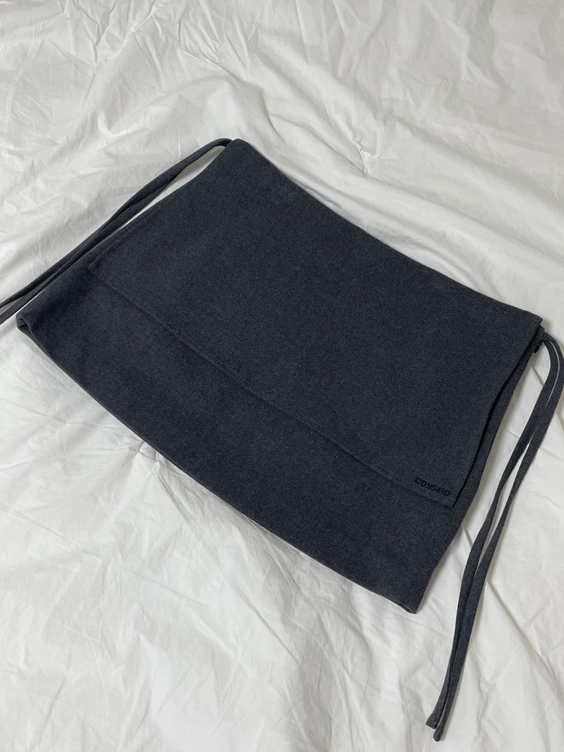 코이세이오 리본 더블 스커트 그레이 상품이미지2