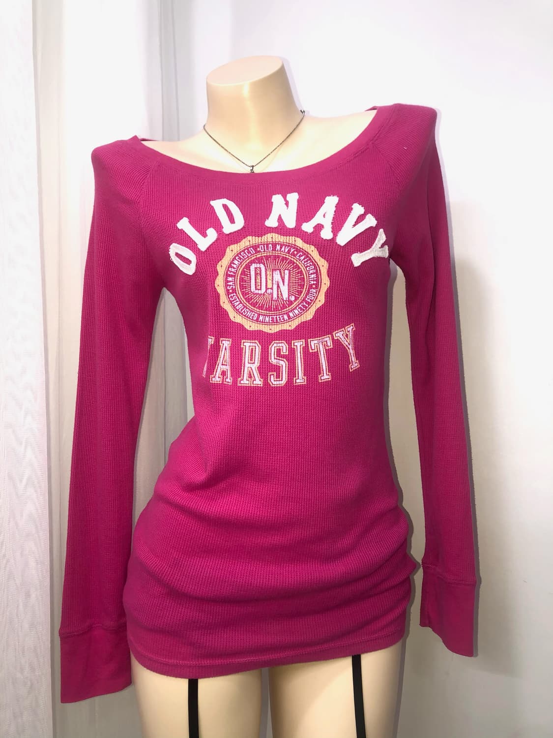 hot pink lettering ribbed long sleeve 상품이미지2