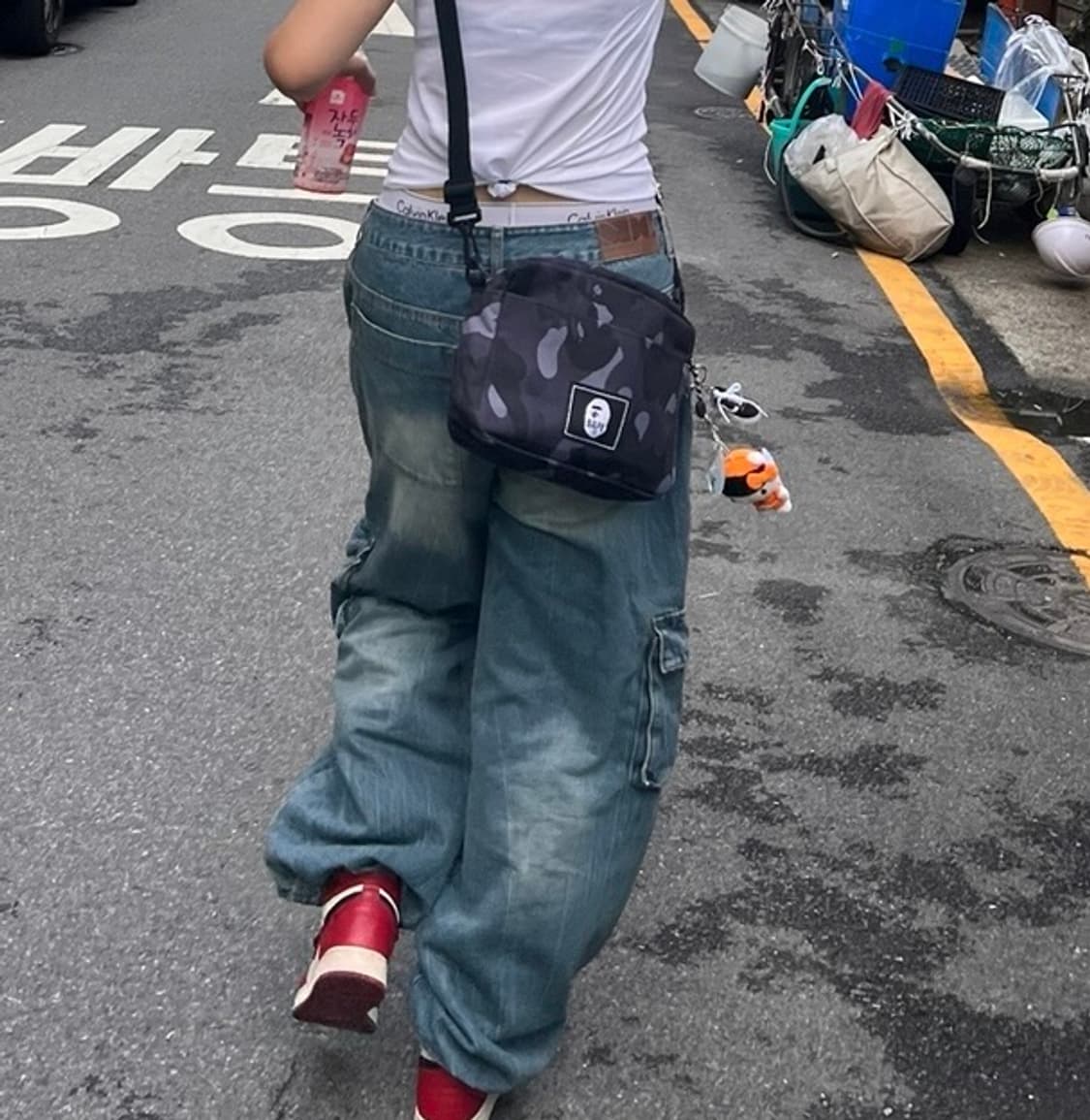 스컬프터 애시드 카고 데님 팬츠 L 상품이미지4