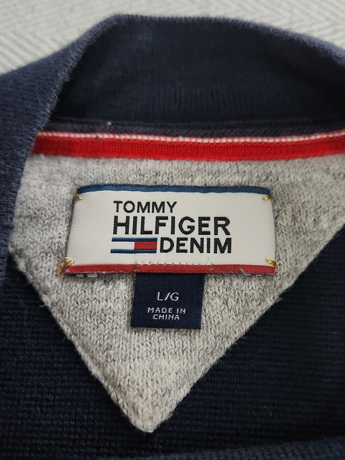 [L] 타미힐피거 네이비 니트 남성 L사이즈 상품이미지4
