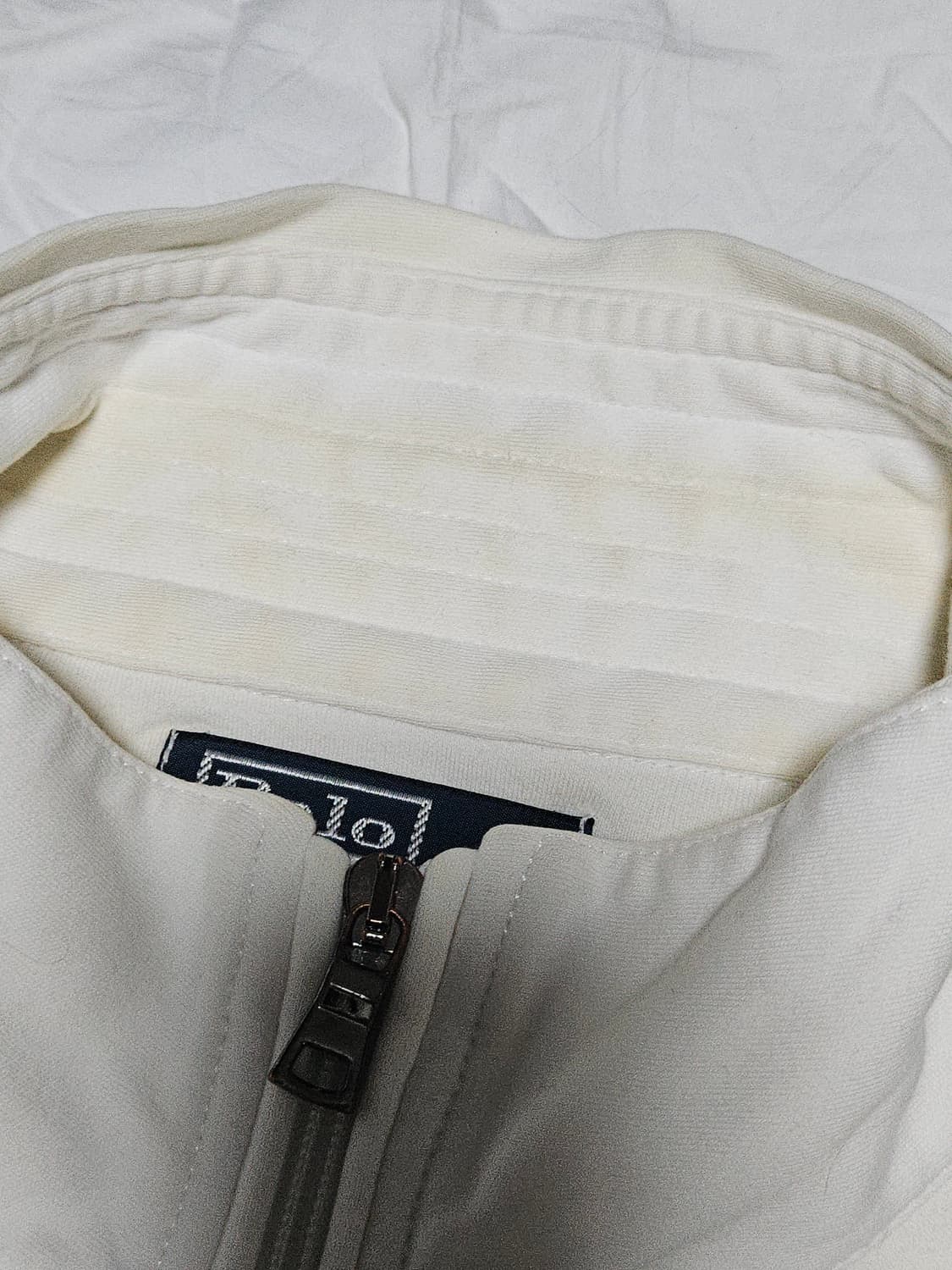 폴로랄프로렌 화이트 빅포니 코튼 집업 져지 XL 상품이미지4