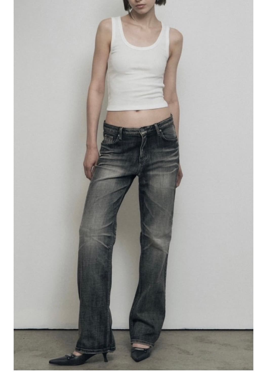 보헤미안서울 미드라이즈 팬츠 그레이 상품이미지1