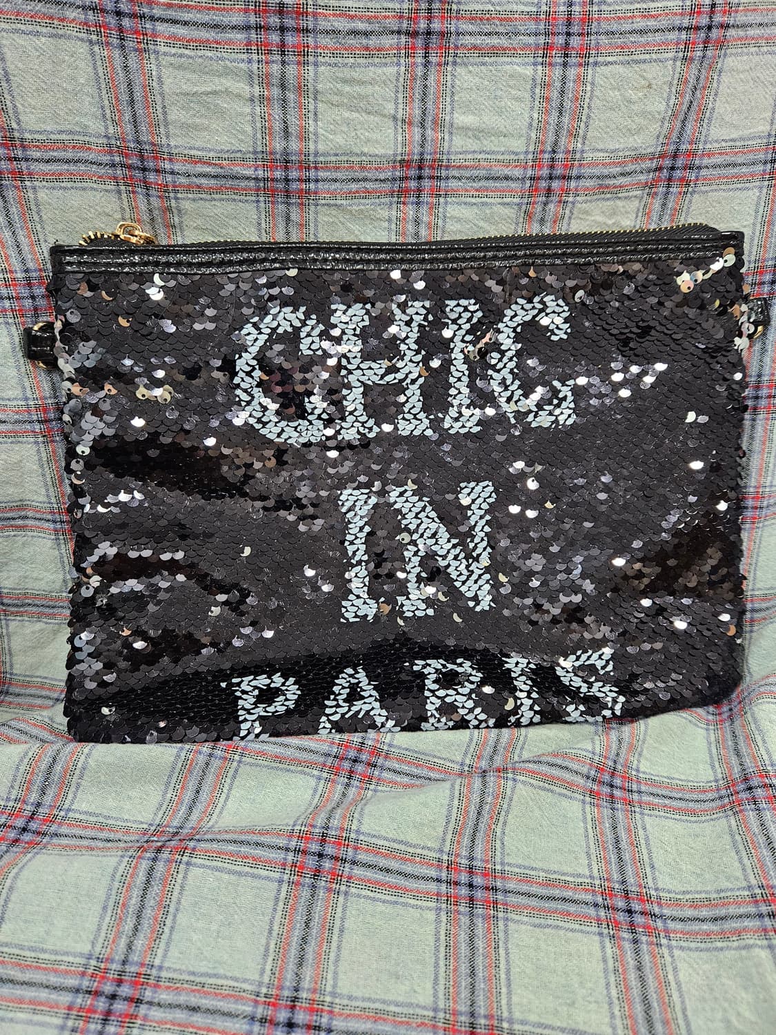 블랙 스팽글 클러치백/크로스백 상품이미지2