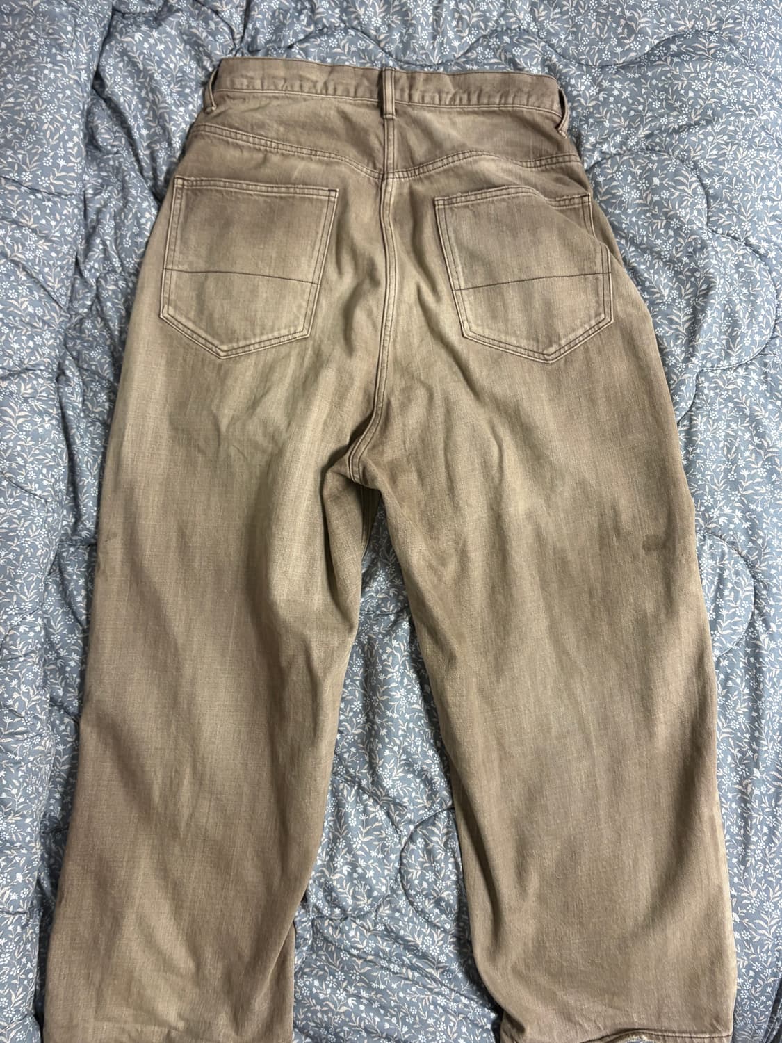 AGING WIDE DENIM 5PK PANTS BROWN 1 상품이미지3