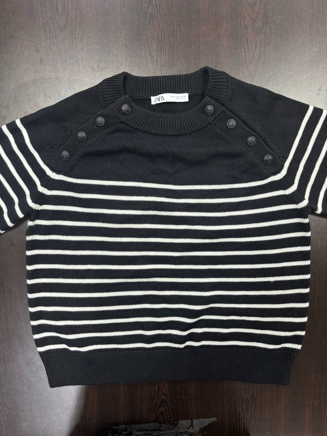 자라 블랙/화이트 스트라이프 니트 상품이미지5