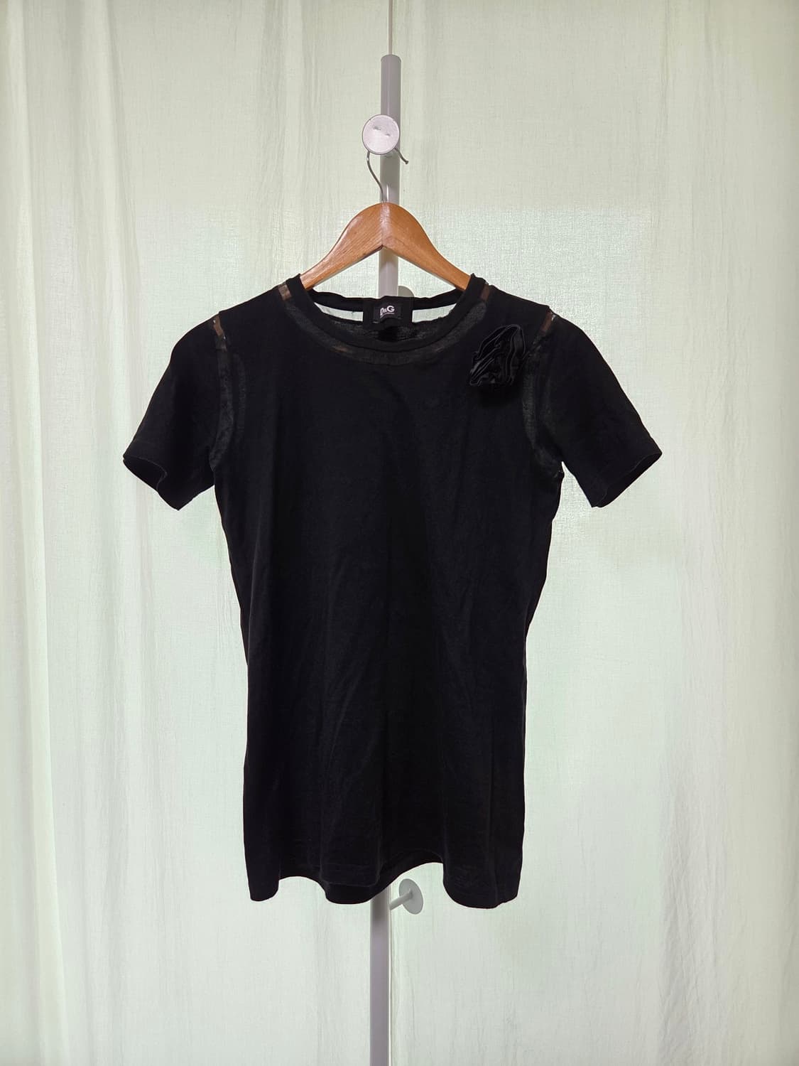 ​[00s Archive] D&G Rose Sheer-Panel top 상품이미지2