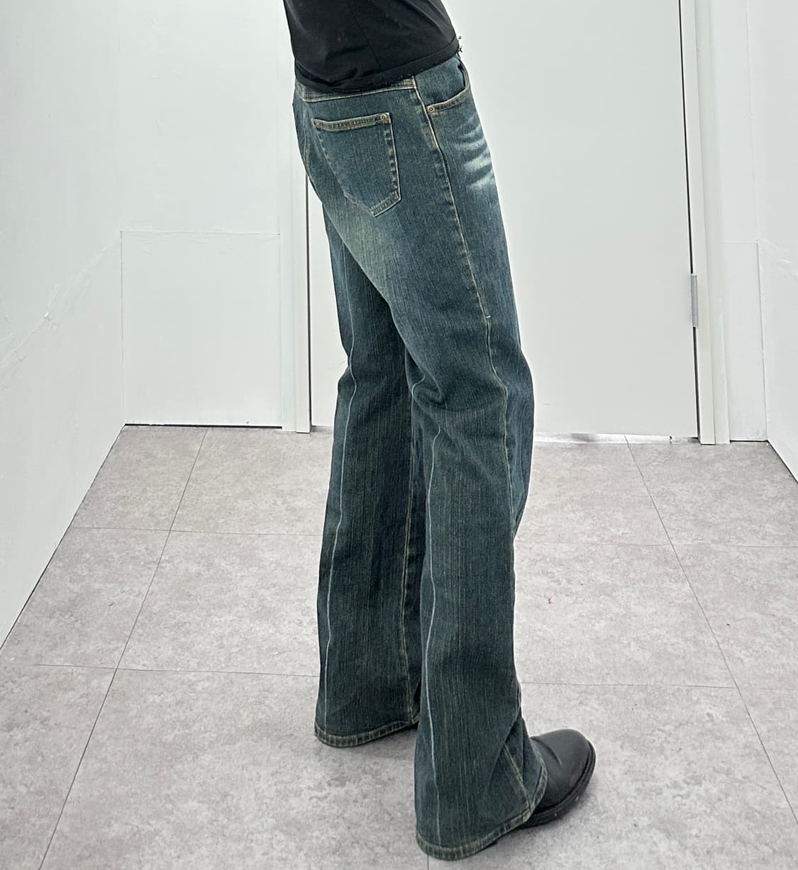 Vintage flare denim washing jeans 상품이미지3