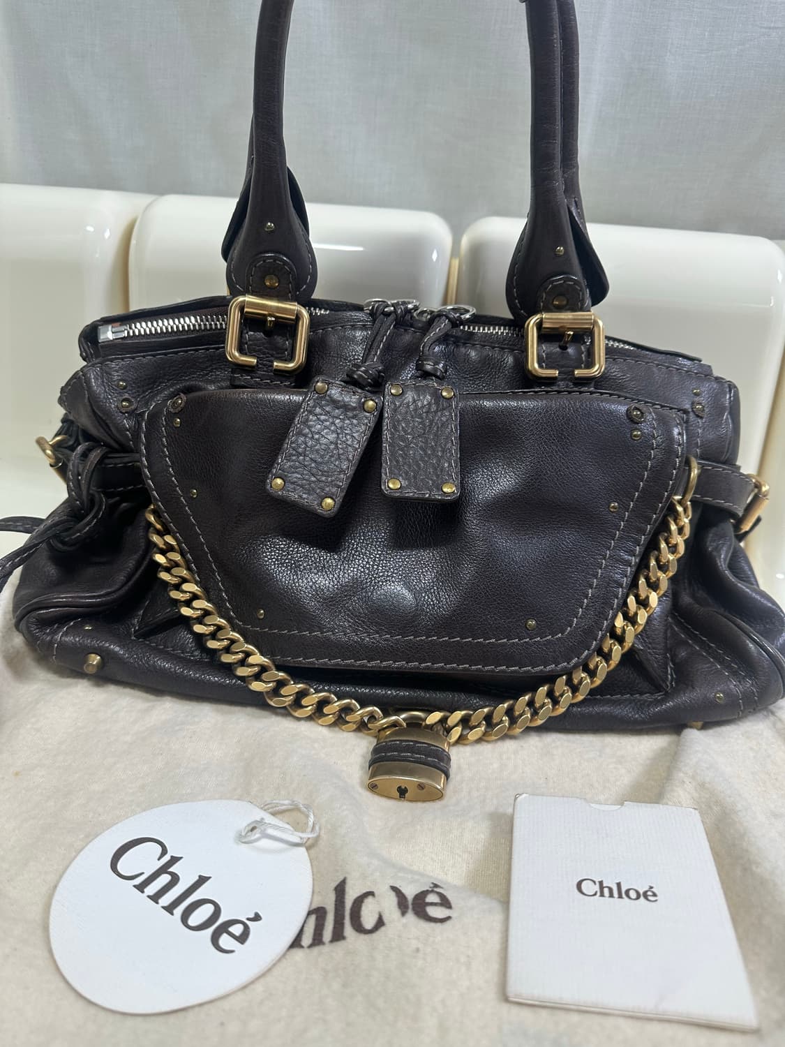 [A 정품] 끌로에 패딩턴백 다크브라운 상품이미지2