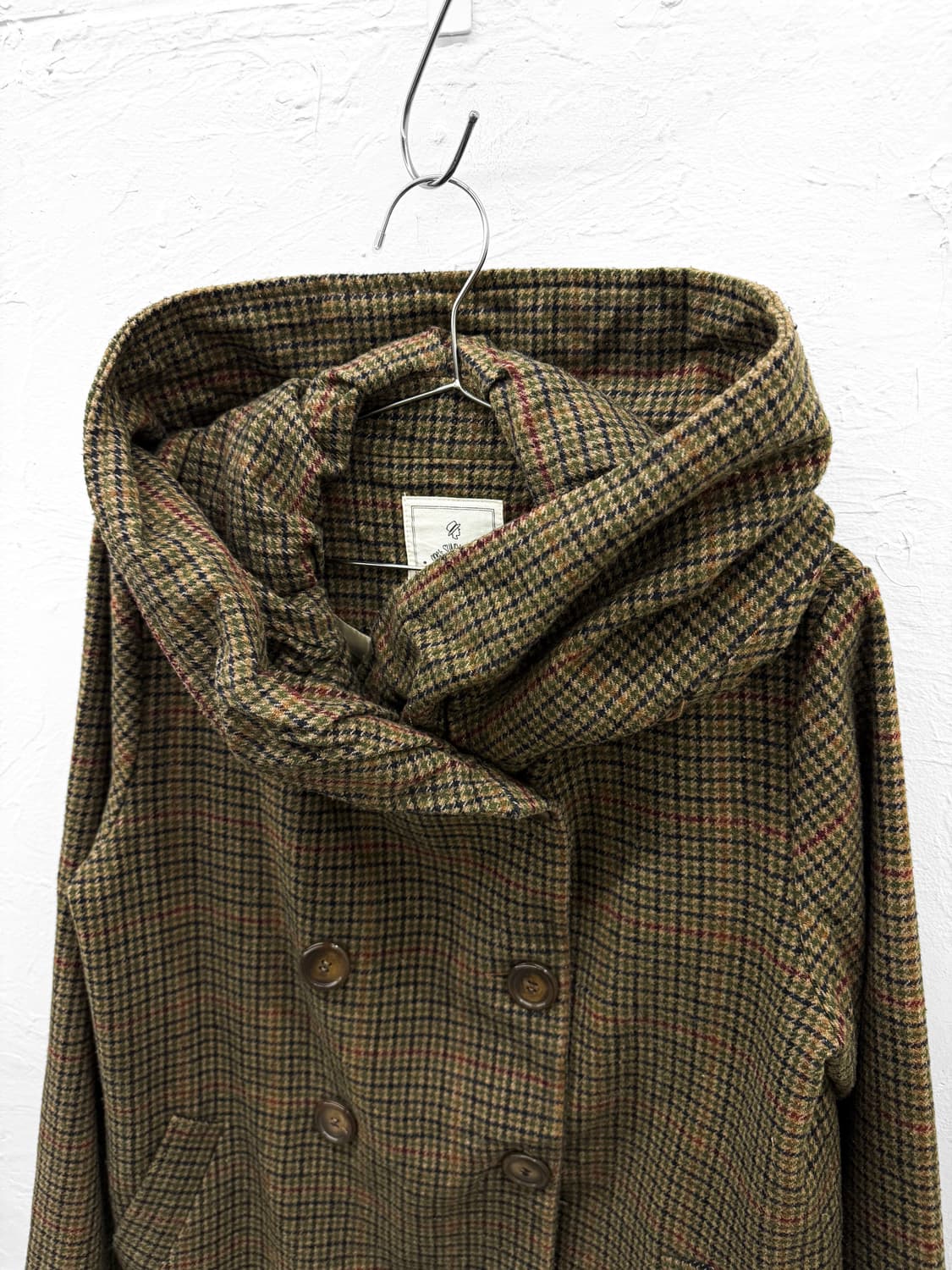 as know as 체크 후드 코트 상품이미지2