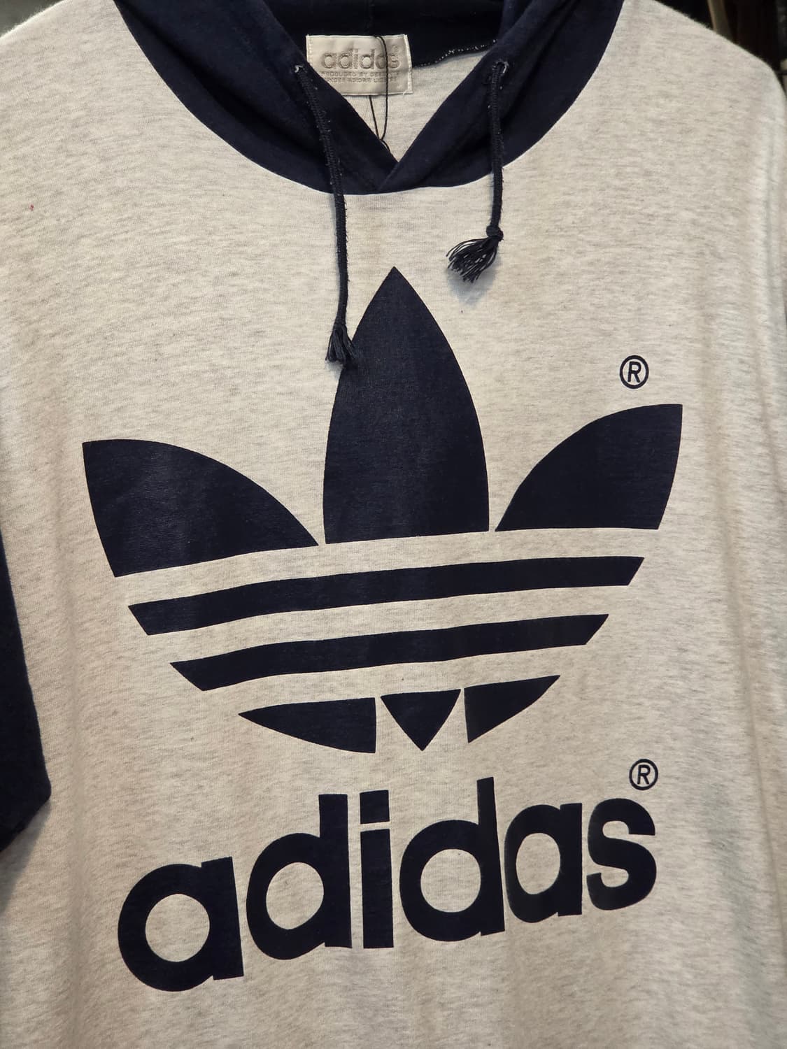 JPN 00S 아디다스 배색 반팔 후드 상품이미지2