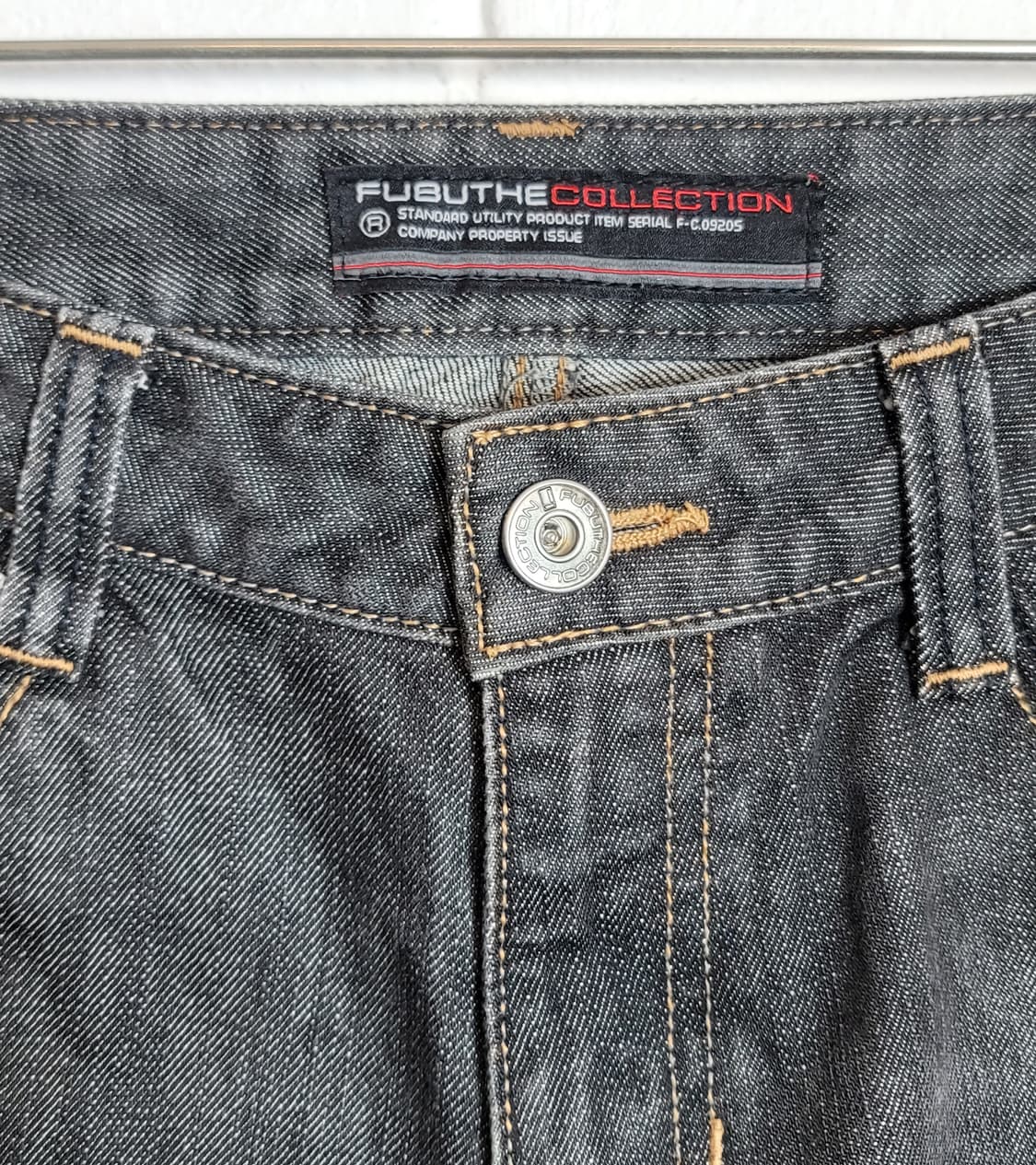 푸부(FUBU, 남여공용) 올드스쿨 흑청(데님) 워싱 바지 판매 상품이미지7