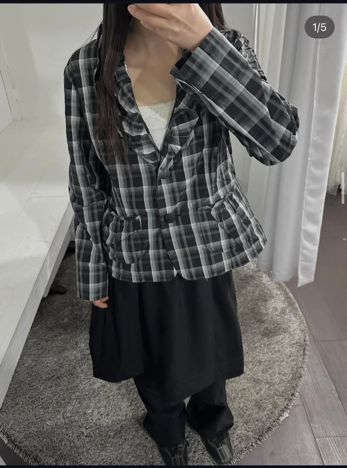 pierre cardin check poly jacket 상품이미지2