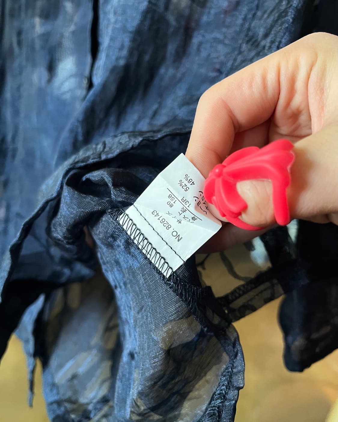 JPN Vintage Floral See-through Shirt 상품이미지7