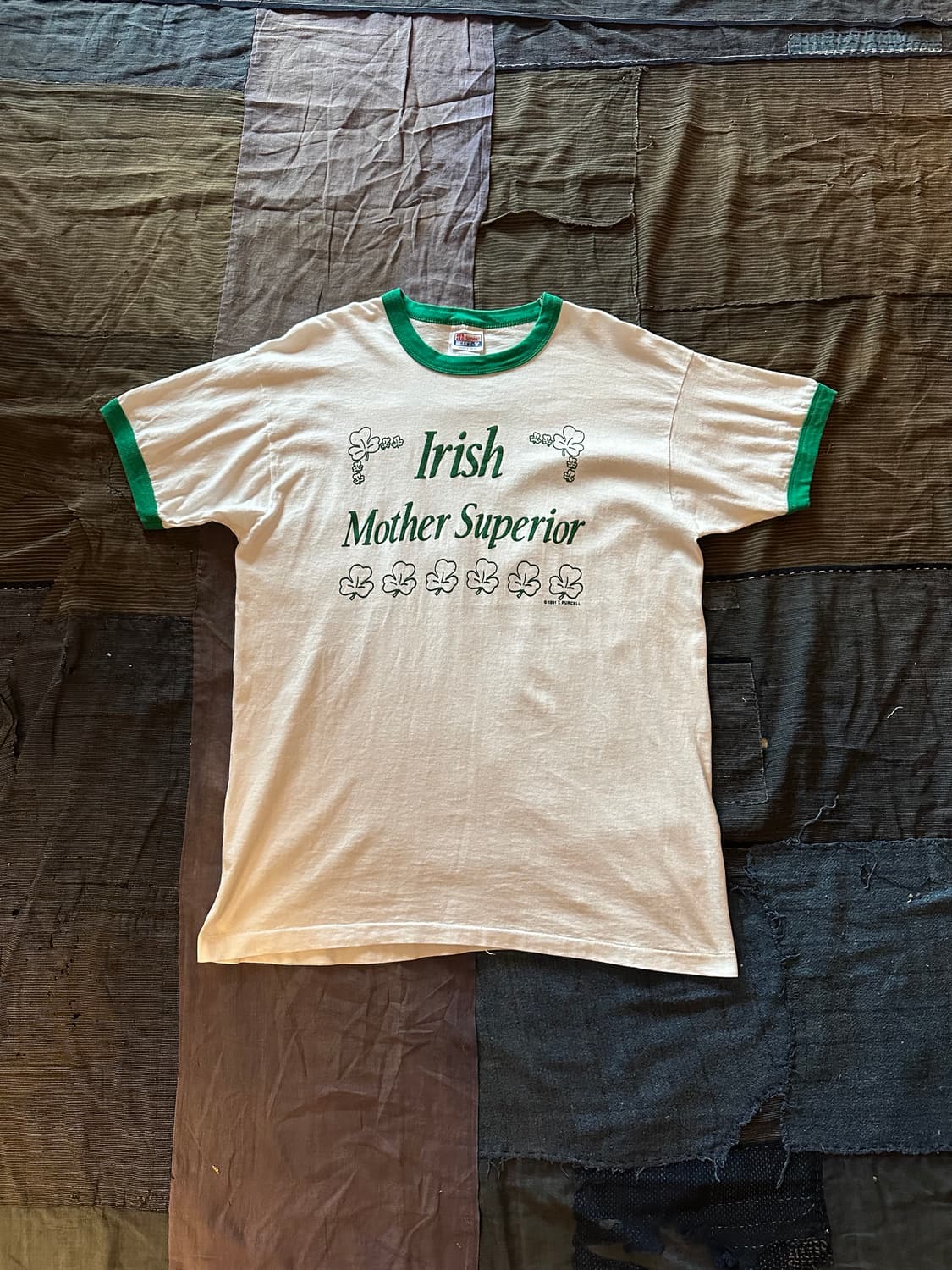 90s USA Hanes Vintage Ringer T Shirt 상품이미지1