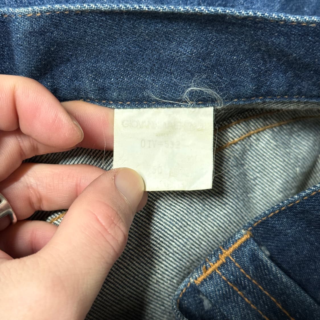 90-00s 지오바니 발렌티노 니들워크 자수 디테일 와이드 데님 팬츠 상품이미지8