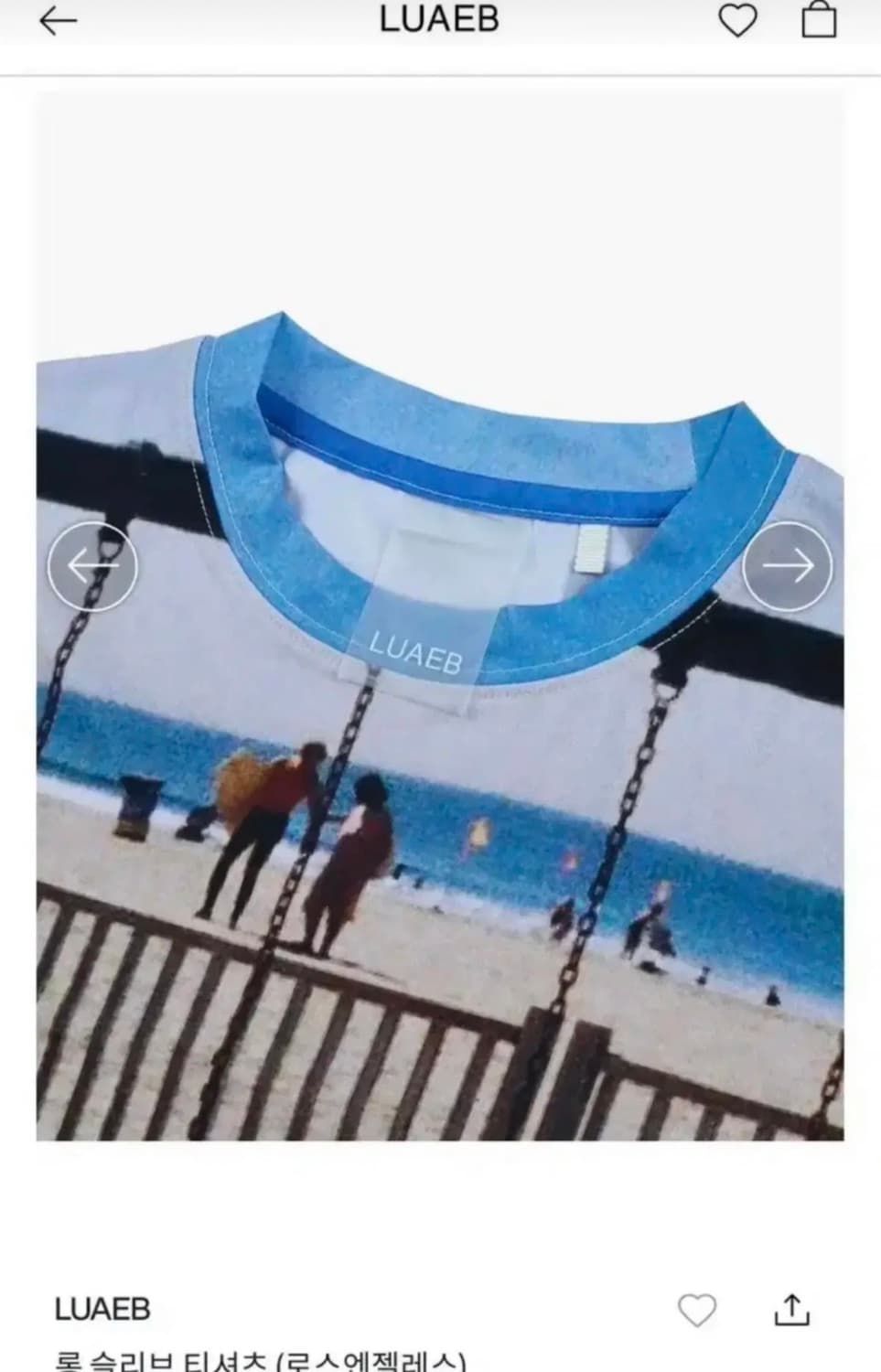 새상품> 루앱 LUAEB 디자이너 브랜드 로스엔젤레스 라운드넥 롱 슬리브 상품이미지3