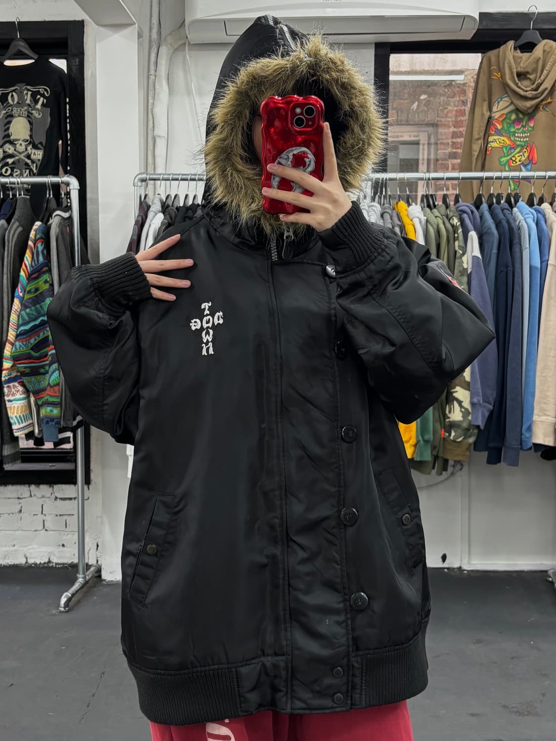 도그타운 오리엔탈 N2B 퍼 후드 자켓 상품이미지1