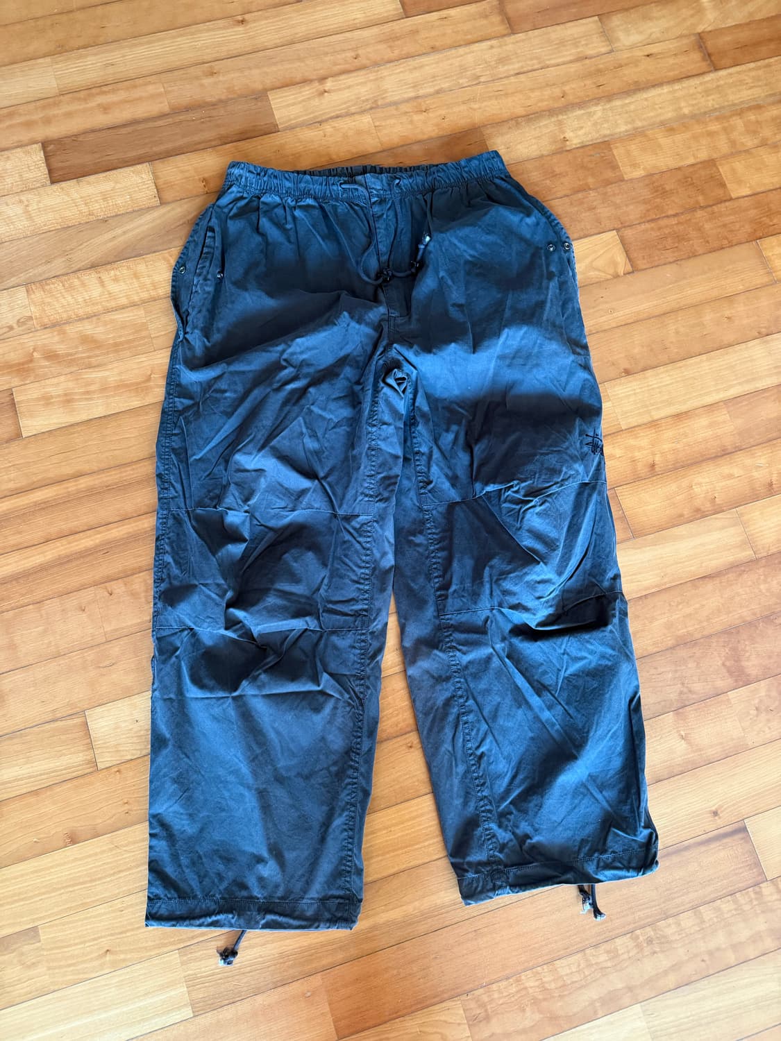 스투시 나이코 오버 트라우저 워시드 블랙 상품이미지5