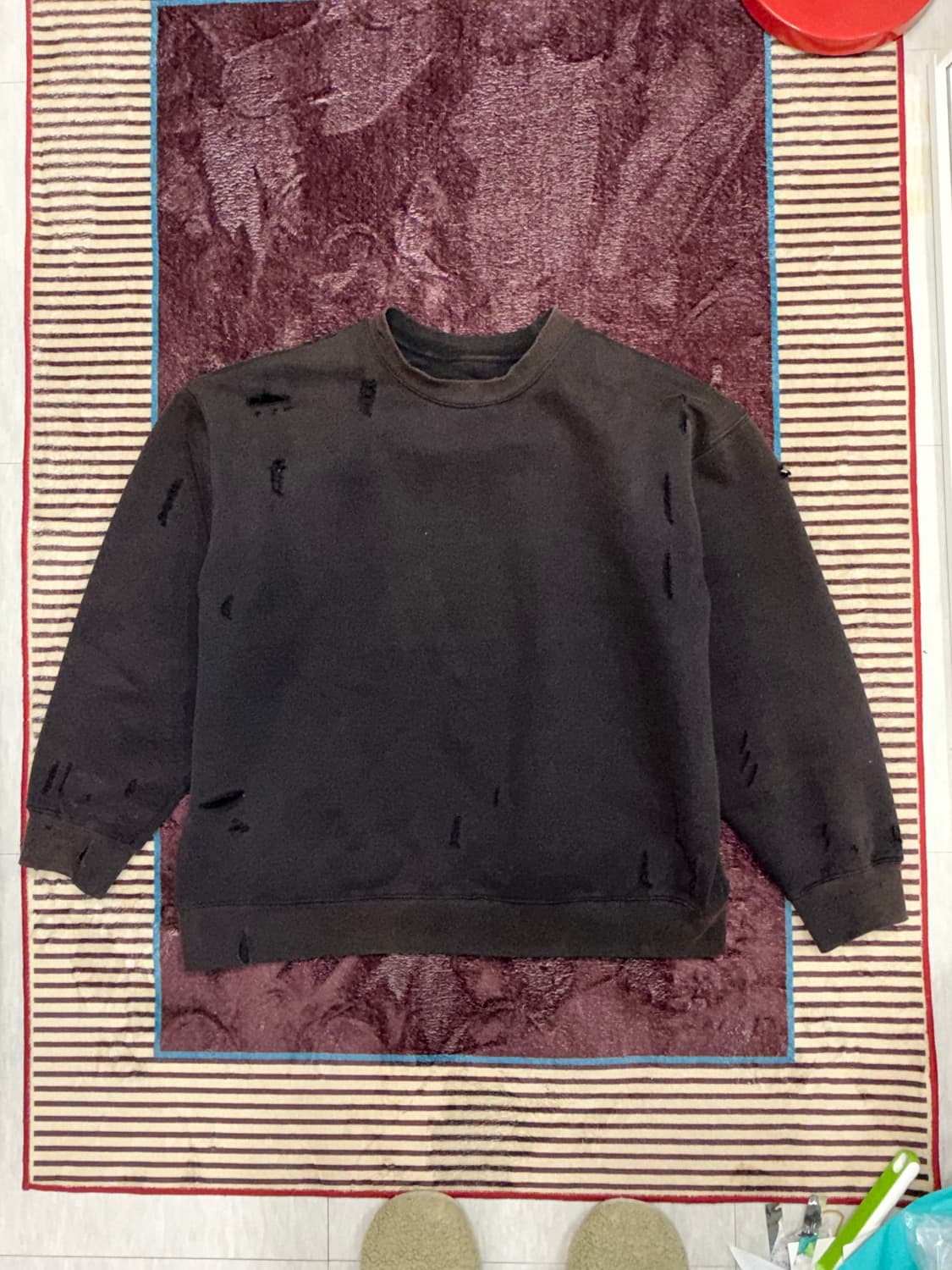 빈티지 디스트레스드 데미지 맨투맨  상품이미지4